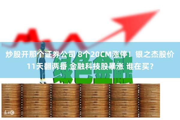 炒股开那个证券公司 8个20CM涨停！银之杰股价11天翻两番 金融科技股暴涨 谁在买？