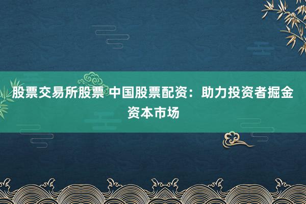 股票交易所股票 中国股票配资：助力投资者掘金资本市场